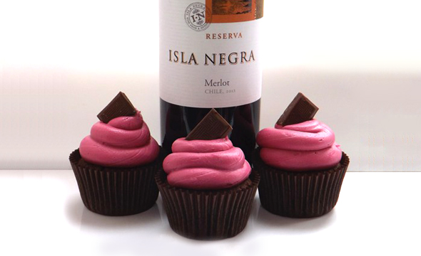 Red Wine and Chocolate Cupcakes