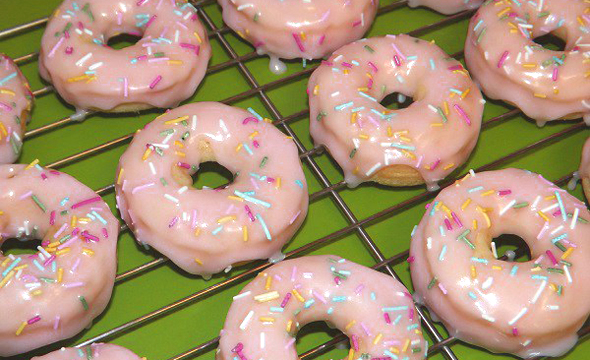 Gluten Free Baked Iced Doughnuts